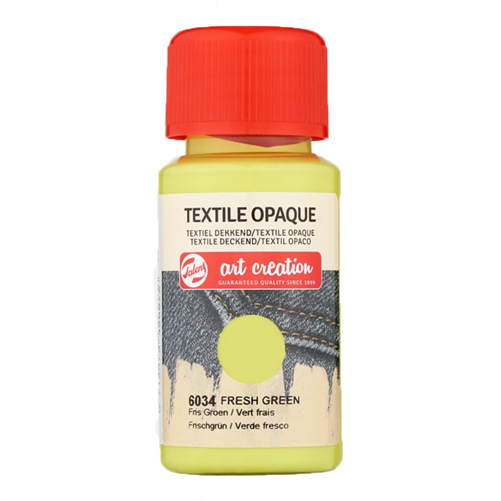 Краска декоративная "TEXTILE OPAQUE", 50 мл, 6034 ярко-зеленый