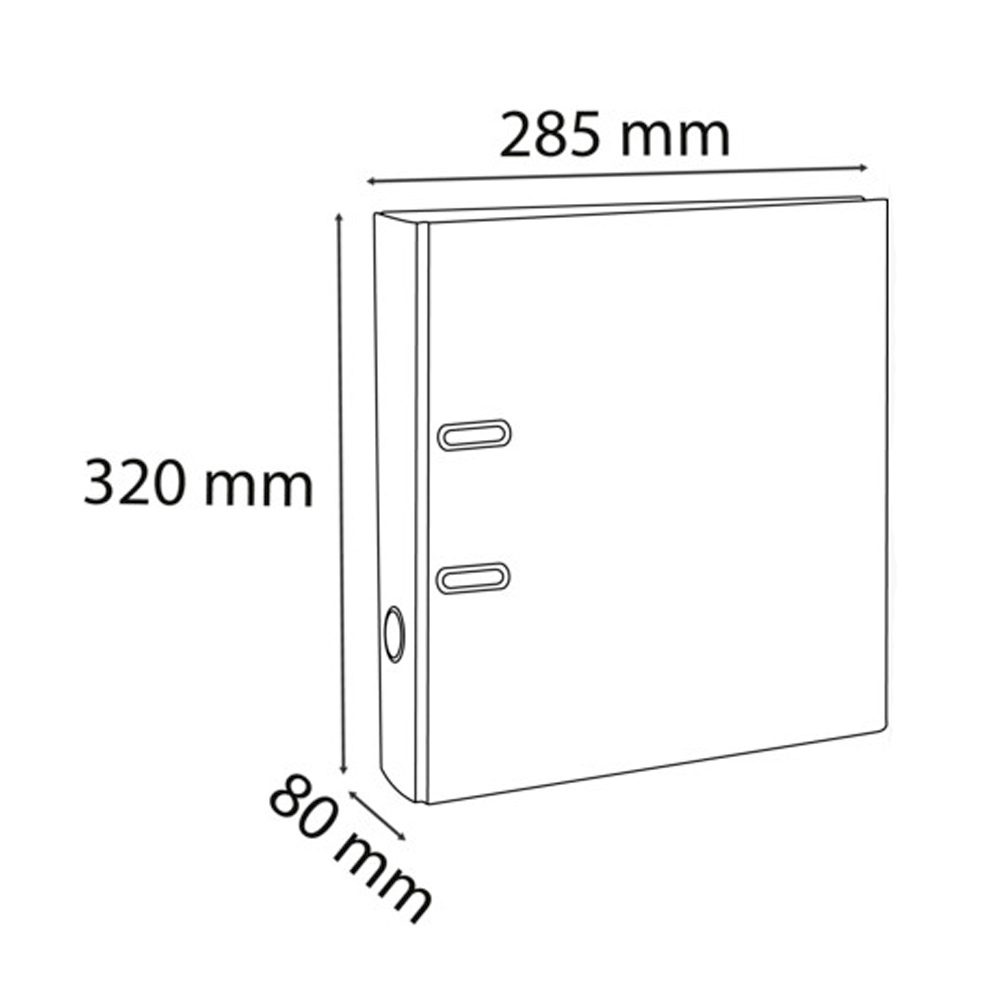 Папка-регистратор "Aquarel", А4, 80 мм, ламинированный картон, голубой - 6
