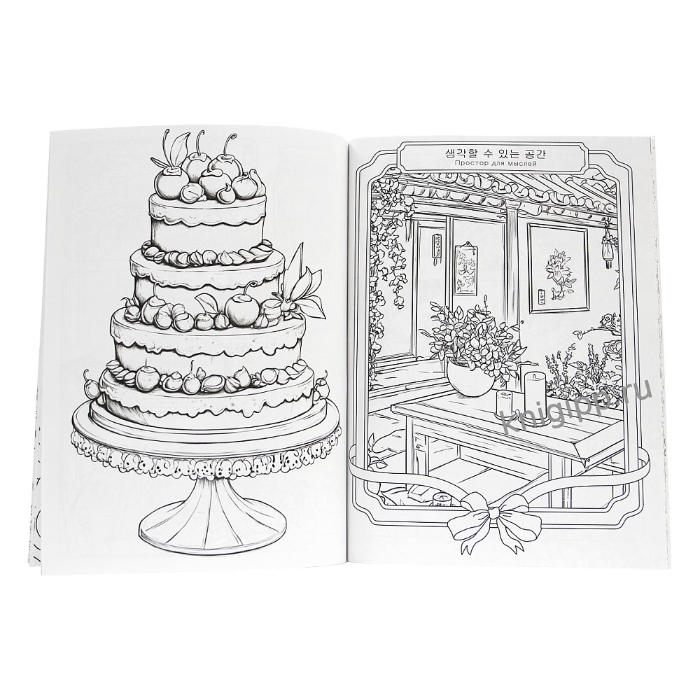 Раскраска "Раскраска в корейском стиле. Уютная Корея" - 3