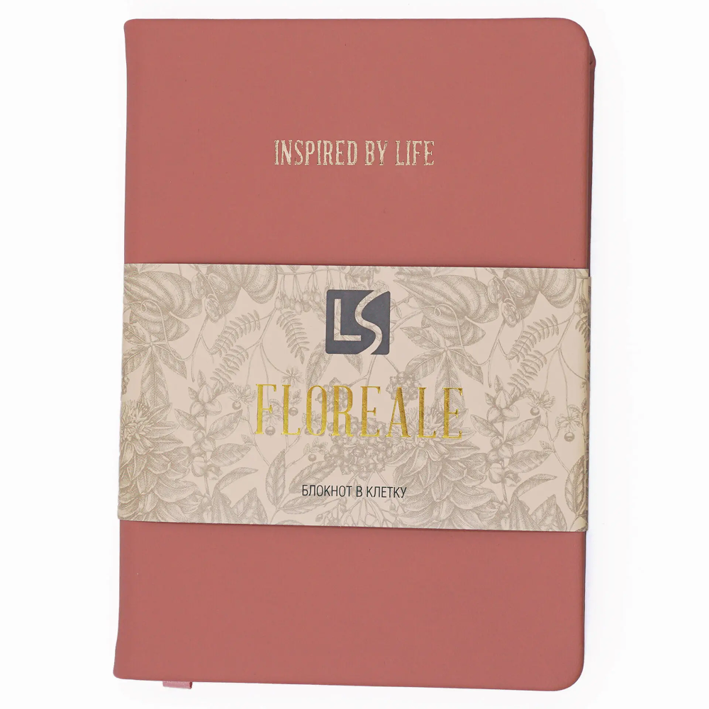 Блокнот "Floreale. Cedar Rose", А6, 136 листов, клетка, розовый
