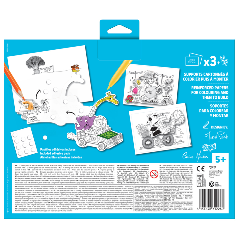 Набор для творчества Maped "Creative”: раскраска с наклейками - 5