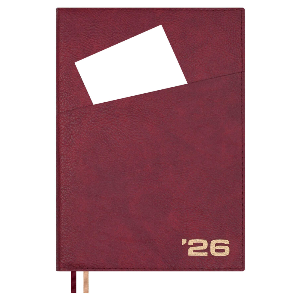 Ежедневник датированный "Шеврет бордовый", А5, 352 страницы, красный, 2026 - 9