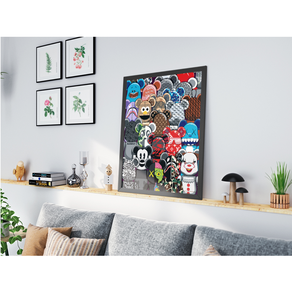 Набор для творчества "Bearbrick brands", 40х50 см, красками по номерам - 2