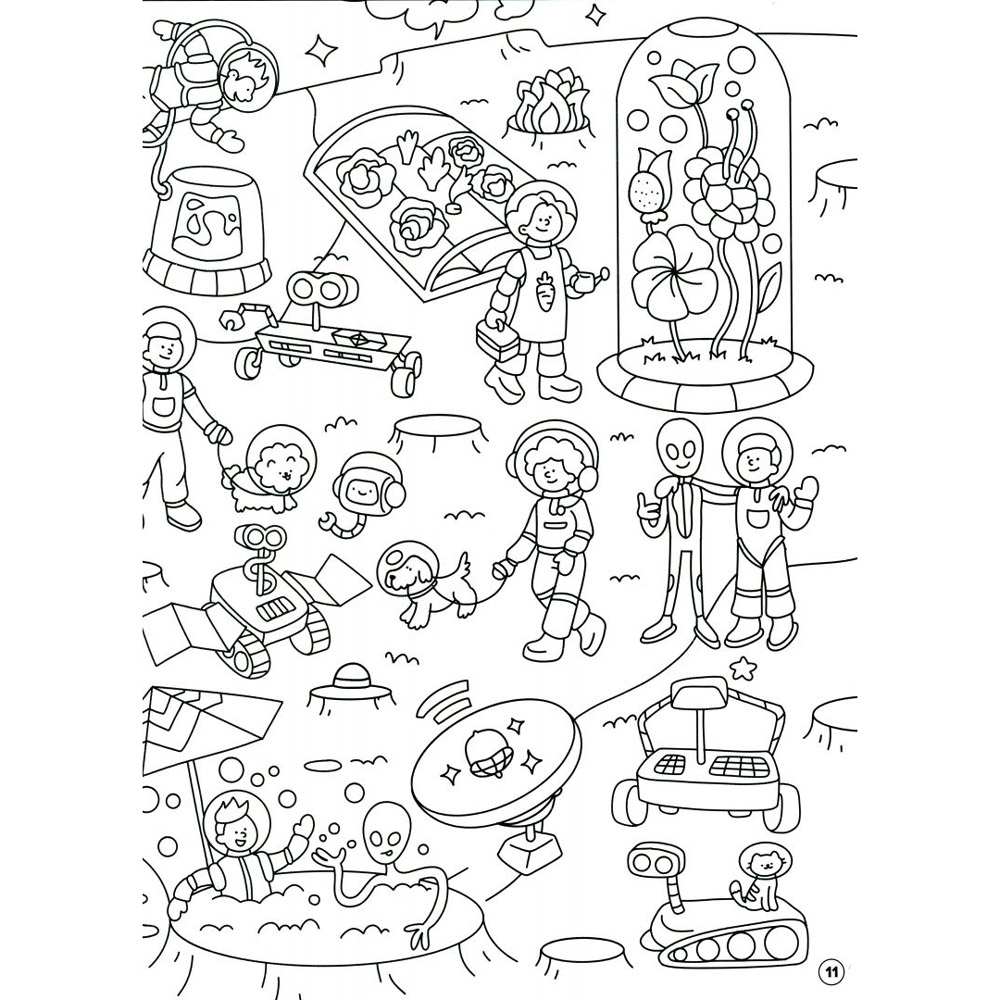 Раскраска с наклейками "Раскраска-виммельбух. Для мальчиков" - 3