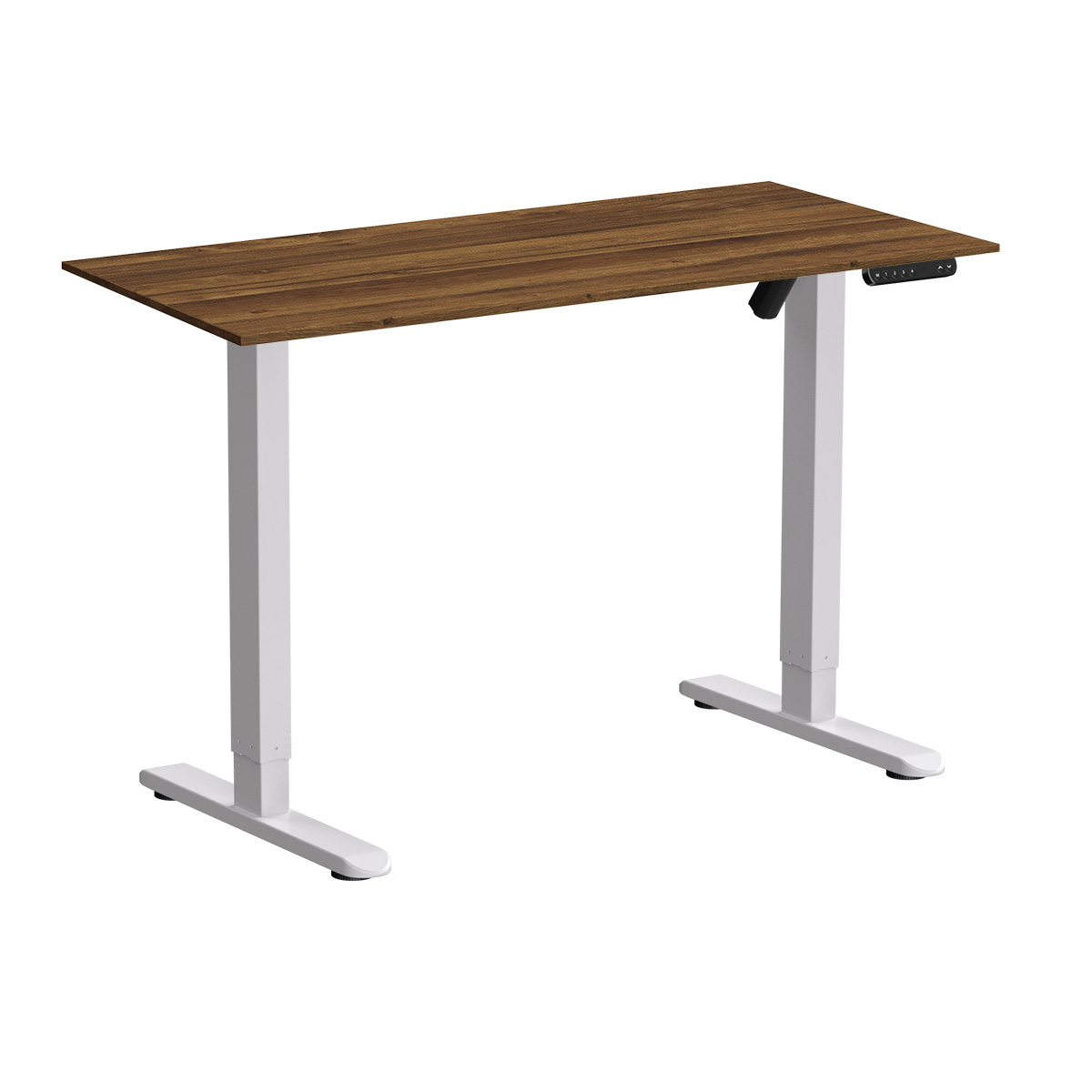 Стол с электроприводом WellDesk Basic 1300x675х18 белый/дуб хантон темный (9191460+9178197)