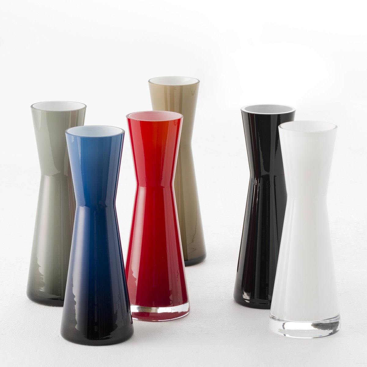 Ваза стеклянная "Puccini", 18 см, белый - 4