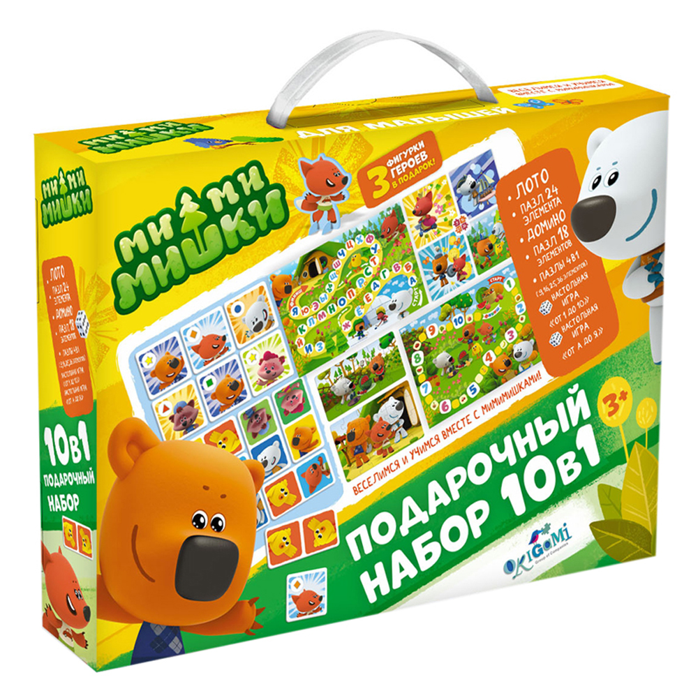 Игра настольная Origami "МиМиМишки" для малышей (лото, домино, пазлы, "от 1 до 10", "от А до Я")