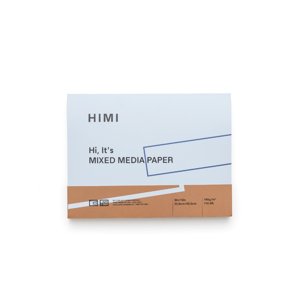 Блок-склейка для графики "Himi", 22,8х30,4 см, 180 г/м2, 90 листов