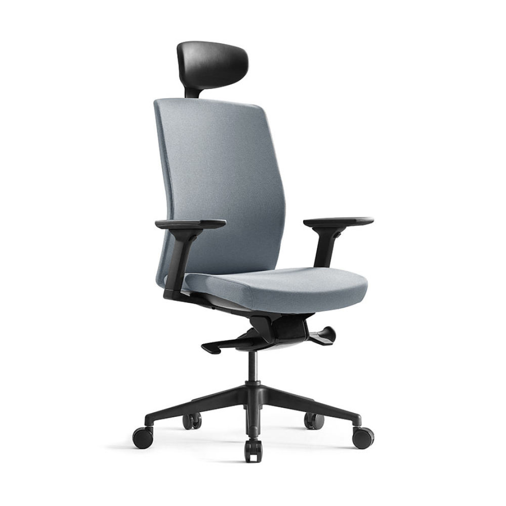 Кресло для руководителя BESTUHL "J2", ткань, пластик, серый 