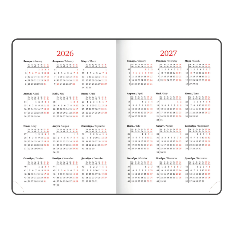 Ежедневник датированный "Control" 2026, А5, 336 страниц, синий - 3