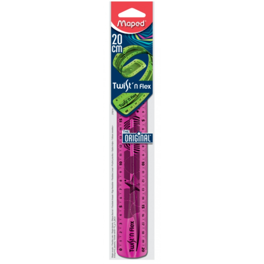 Линейка Maped "Twist'n Flex", 20 см, ассорти - 3