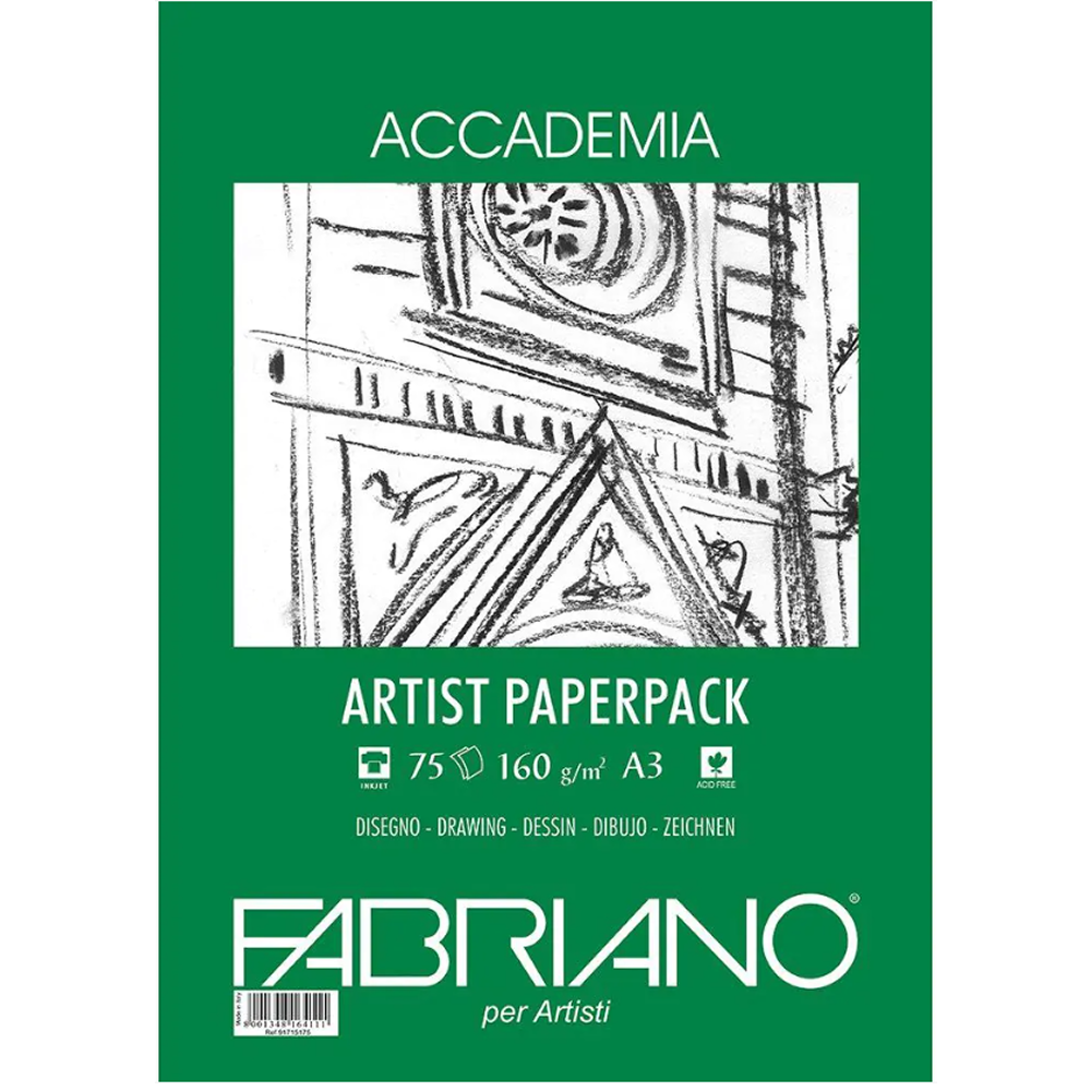 Блок бумаги для рисования "Fabriano. Art pack", А3, 160 г/м2, 75 листов