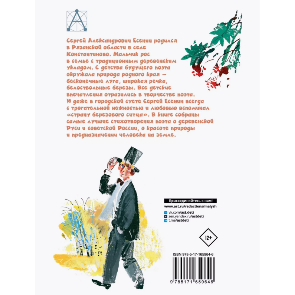 Книга "Детское чтение. Стихи", Сергей Есенин