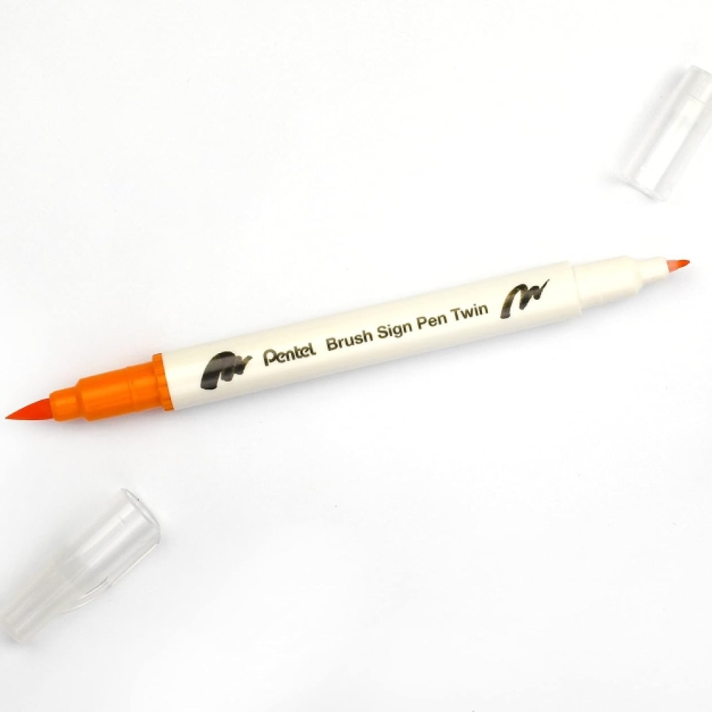 Маркер-кисть "Brush Sign pen twin", 6 шт - 6