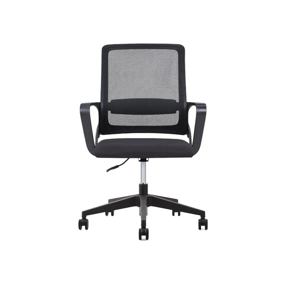 Кресло для персонала SitZone "U-0385 PL", ткань, пластик, черный, 2 шт/упак