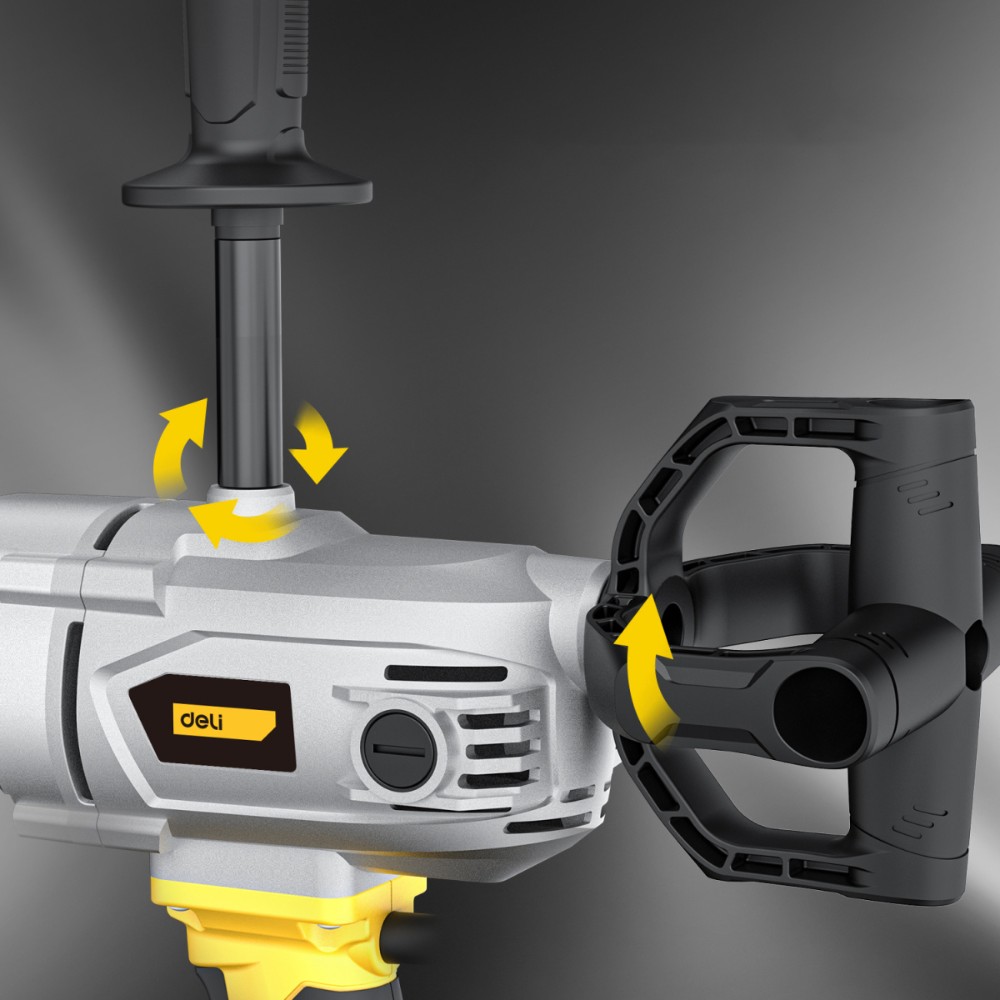 Дрель Deli YS EDL-DZ16-E1 сетевая, 1200 Вт, 1000 об/мин, 1 скор., коробка, желтый - 3