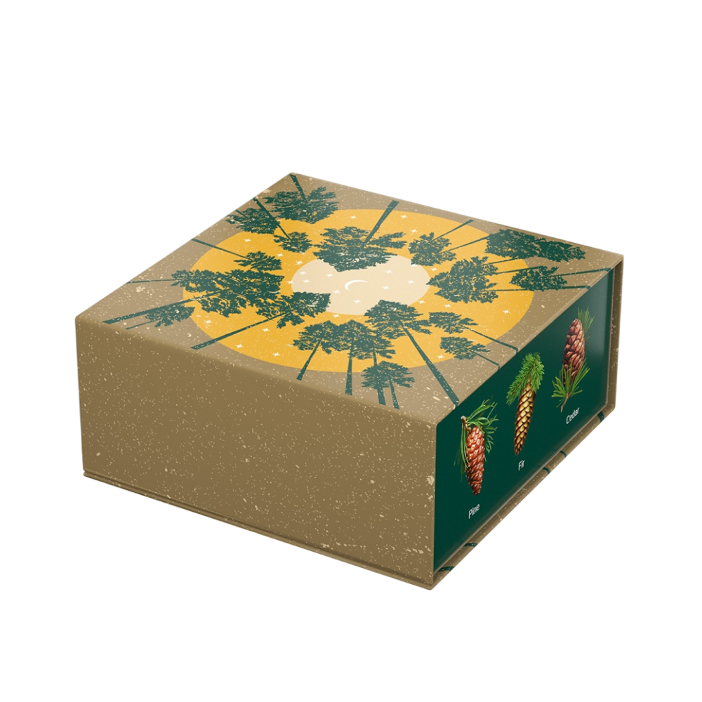 Набор подарочный "Сугревъ. С сосновым годом!" (варенье из шишек, чай, пастила, миндаль в шоколаде), 180 г