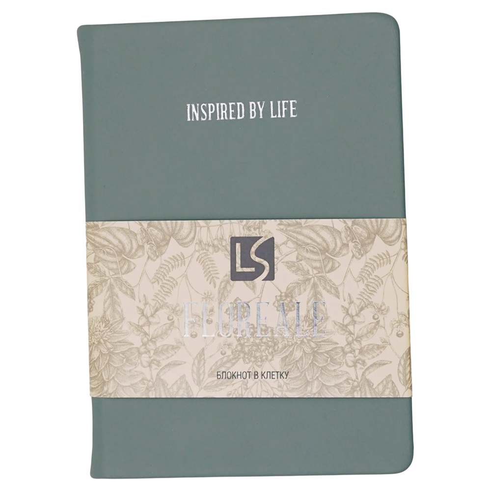 Блокнот "Floreale. Eucalyptus", А6, 136 листов, клетка, зеленый
