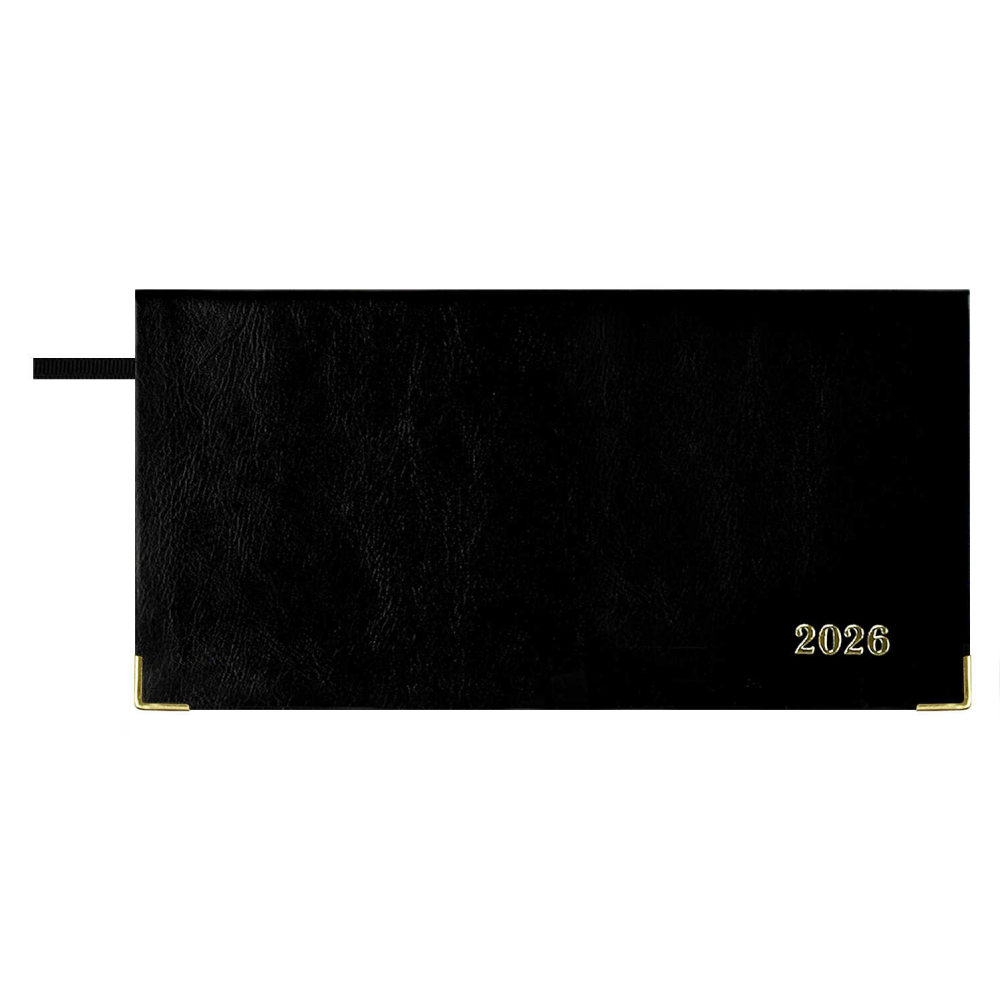 Еженедельник датированный "Сафир", 170х88 мм, 128 страниц, черный, 2026