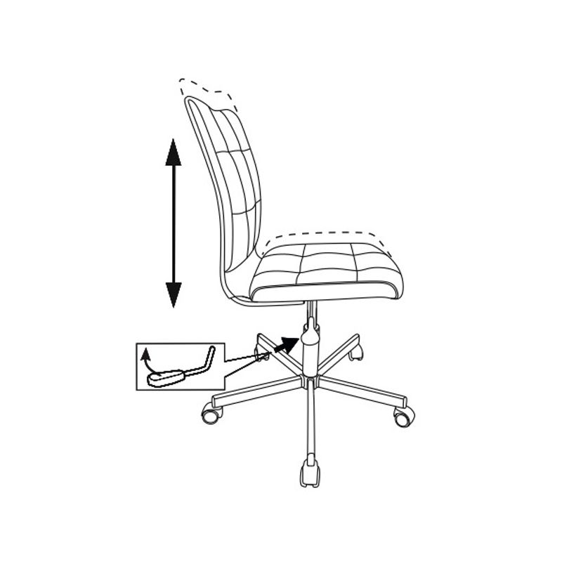 Кресло для персонала "Бюрократ CH-330M", экокожа, металл, бежевый - 6