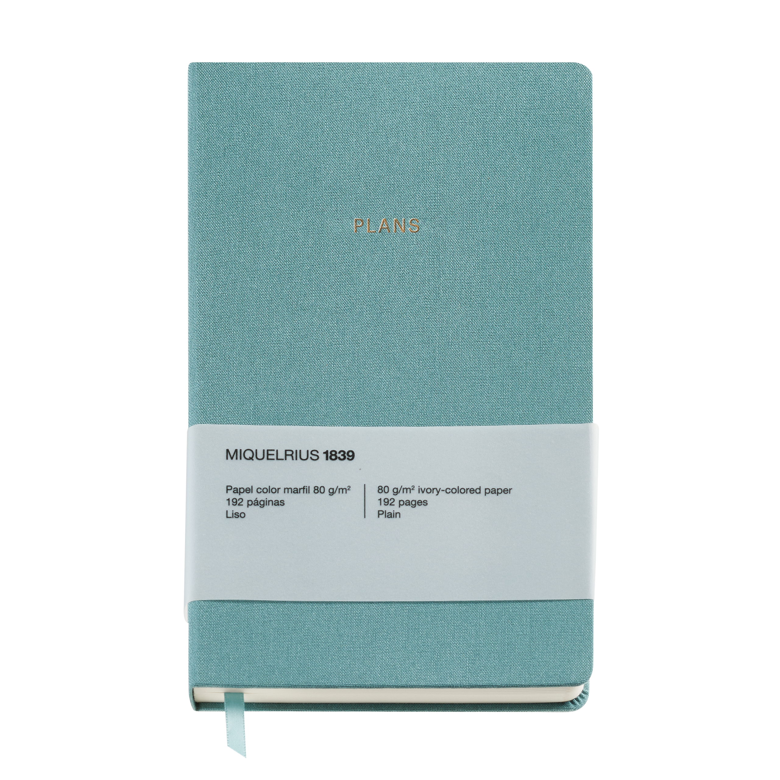 Блокнот Miquelrius "Autumn Leaves Turquoise", А5, 96 листов, в точку, бирюзовый