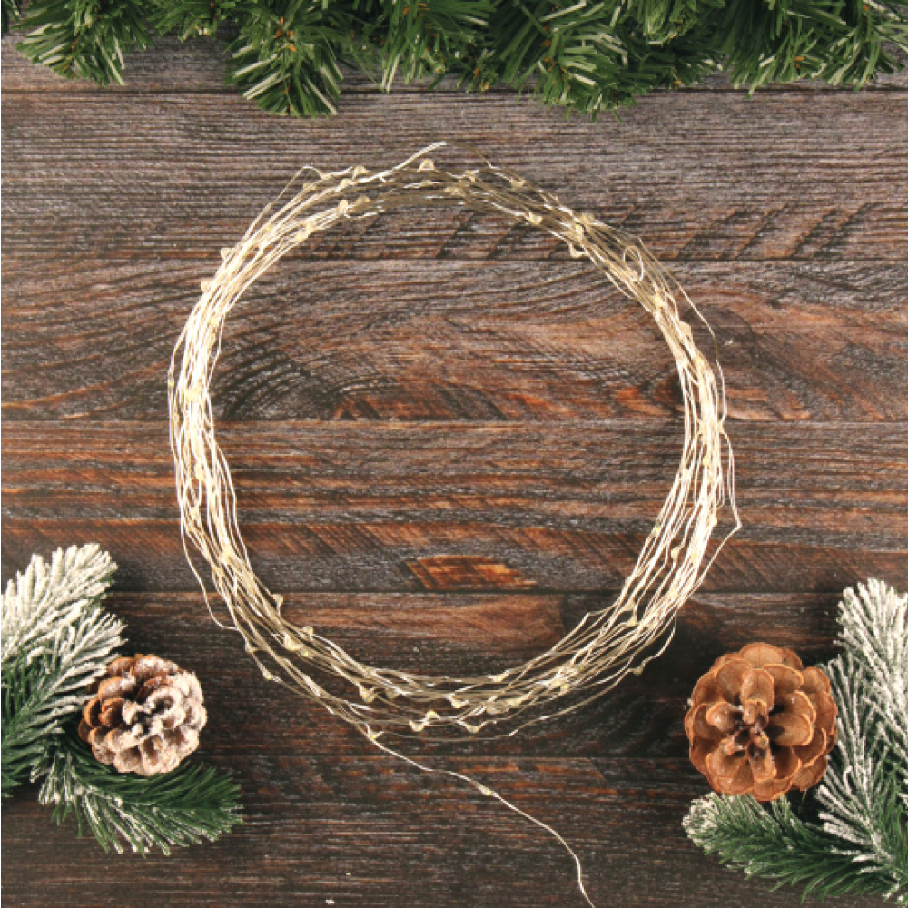 Гирлянда электрическая LED "Нить" с насадками "Роса", 10 м, белый - 4