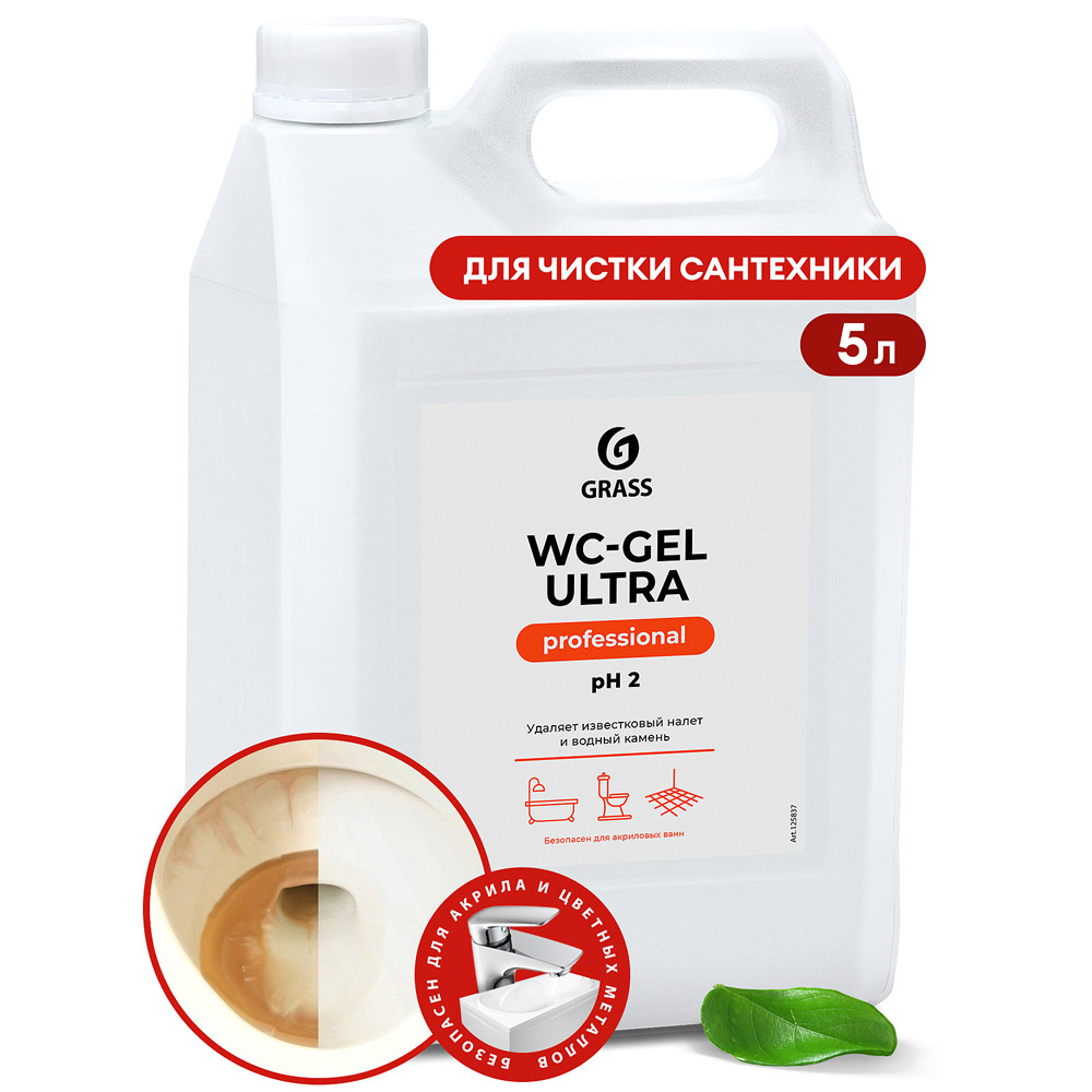 Средство чистящее для туалетных и ванных комнат "WC-gel Ultra Professional", 5.3 кг