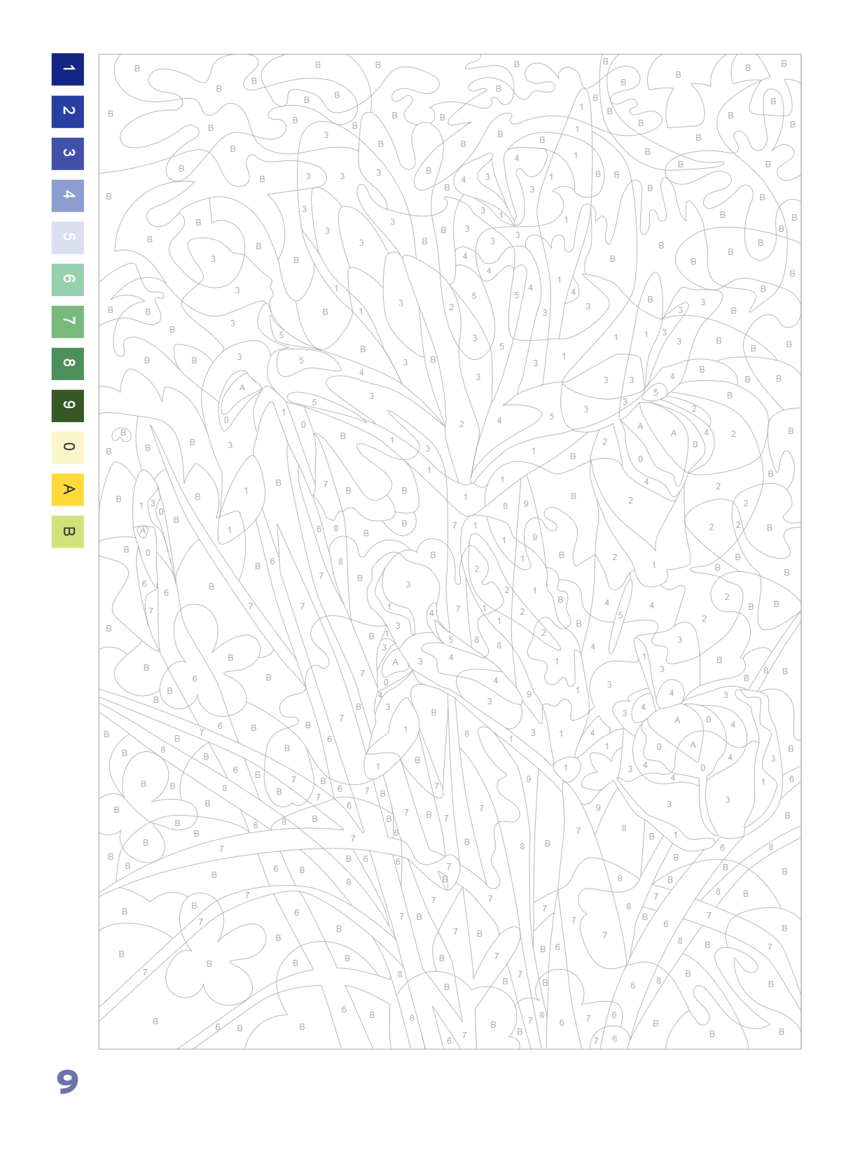Раскраска-антистресс "Прекрасные цветы. Раскраска по номерам" - 25