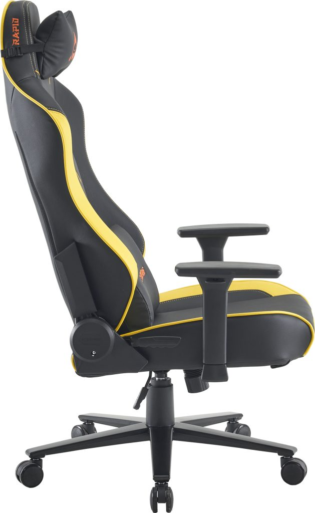 Кресло игровое EVERPROF Rapid экокожа, черный/желтый, крестов. металл - 3