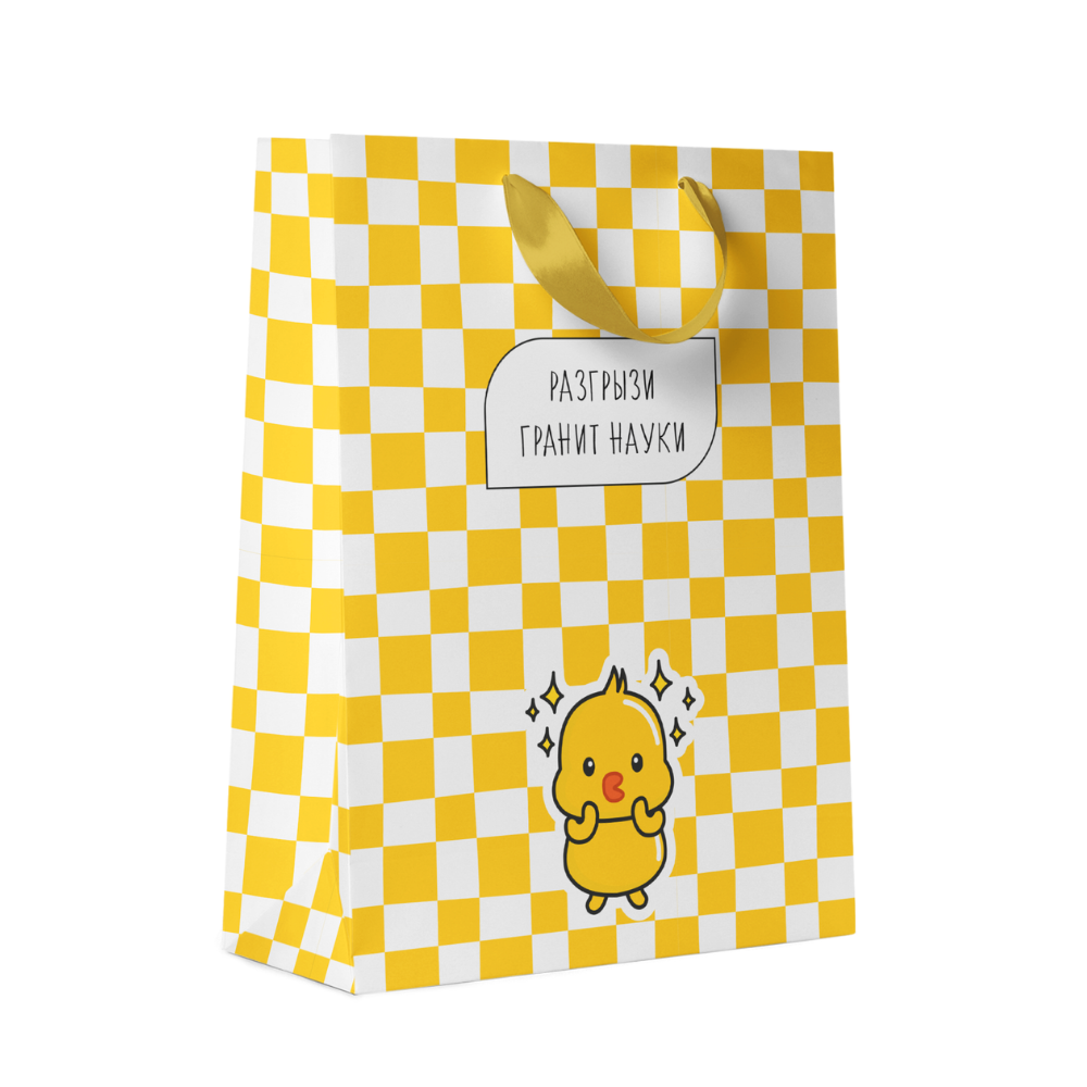 Пакет бумажный подарочный "Утки/Панды", 18х22.7х10 см, ассорти