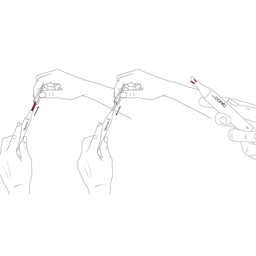 Сменный наконечник для маркера "Copic", широкий средний, 10 шт.