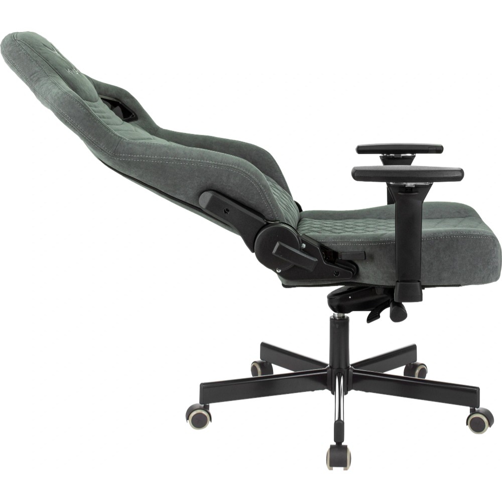 Кресло игровое Бюрократ Knight Hunter, искусственная замша, серый - 13