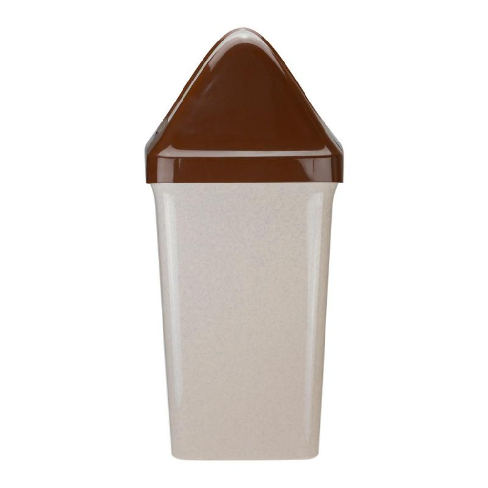 Урна для мусора 25л «СВИНГ», пластик, с крышкой, бежевый мрамор - 7