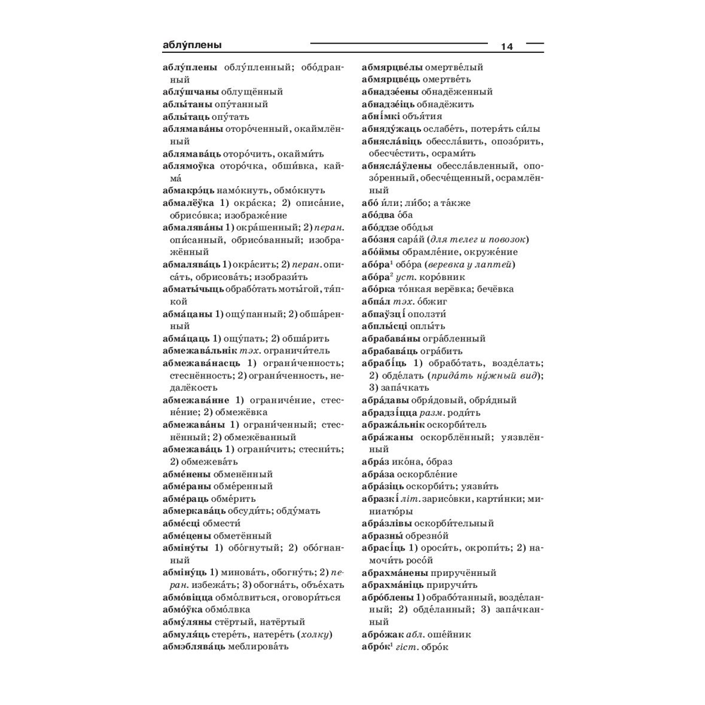 Книга "Большой белорусско-русский, русско-белорусский словарь", А. Н. Булыко, Х. П. Булыко, Н. В. Полещук - 11