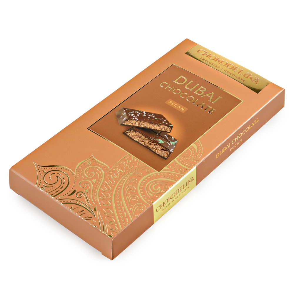Шоколад молочный "Dubai Pecan", 180 гр, с начинкой - 4