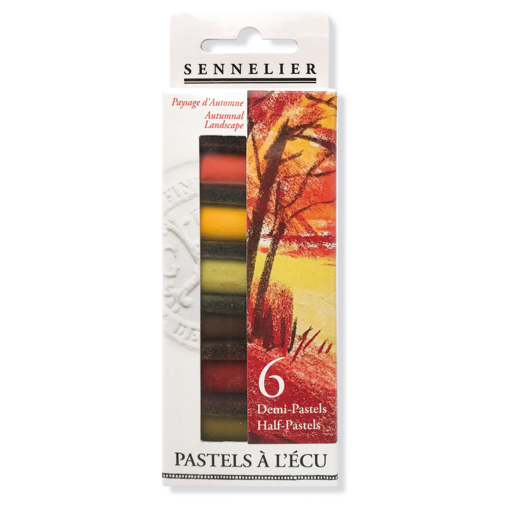 Пастель сухая "À l'écu Half Pastel. Осенний пейзаж", 6 цветов