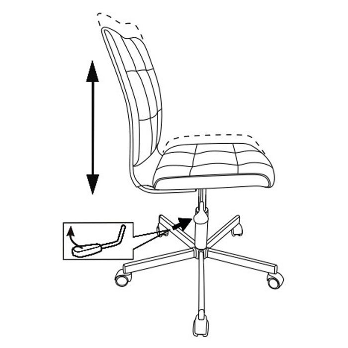 Кресло для персонала "Бюрократ СH-330M/LT-20", ткань, металл, черный - 6