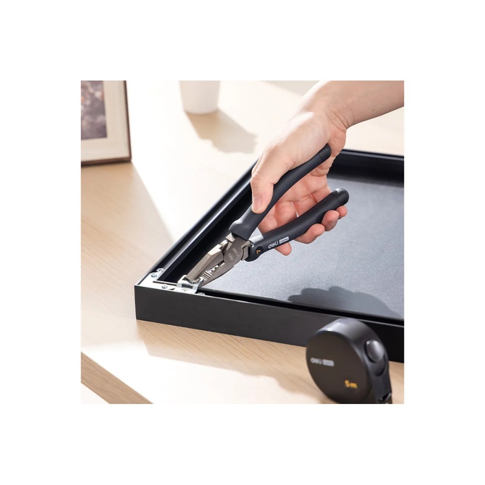 Набор ручного инструмента Deli HS, 8 предметов, Soft Touch, черный - 10