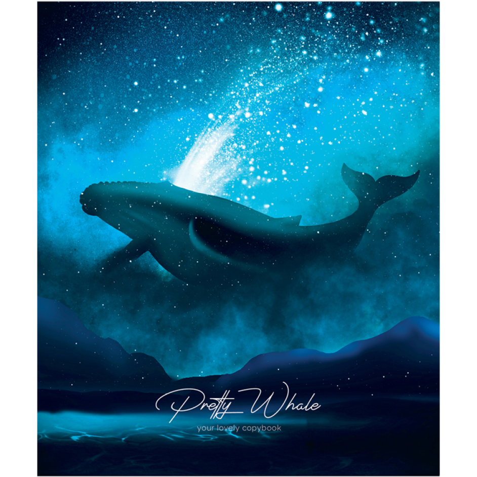 Тетрадь "Pretty whale", А5, 48 листов, клетка, ассорти - 2