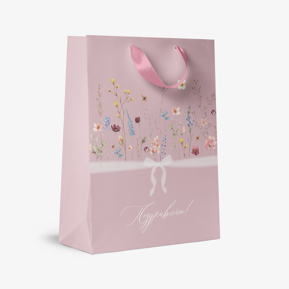 Пакет бумажный подарочный "Italy Garden XL", 31х41х10 см , ассорти