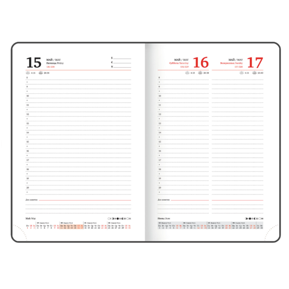 Ежедневник датированный "Vista. Нежность", А5, 336 страниц, розовый, синий, 2026 - 9