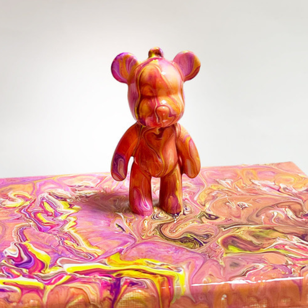 Краски акриловые для пуринга "HIMI", цвета пустыни, набор из 4 цветов, бутылки - 4