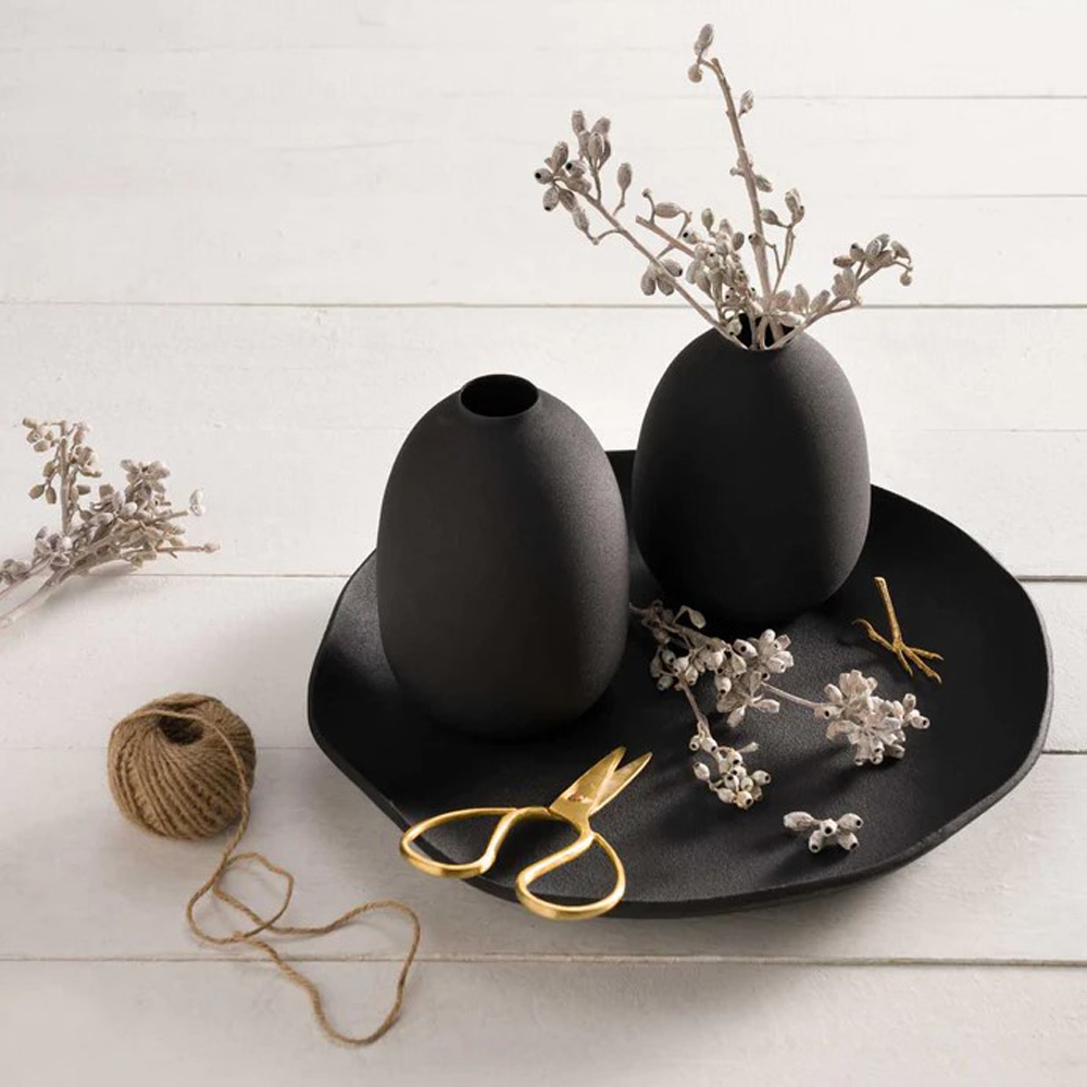 Ваза металлическая "Casolare", 19 см, черный - 3 Ваза металлическая "Casolare", 19 см, черный - 3