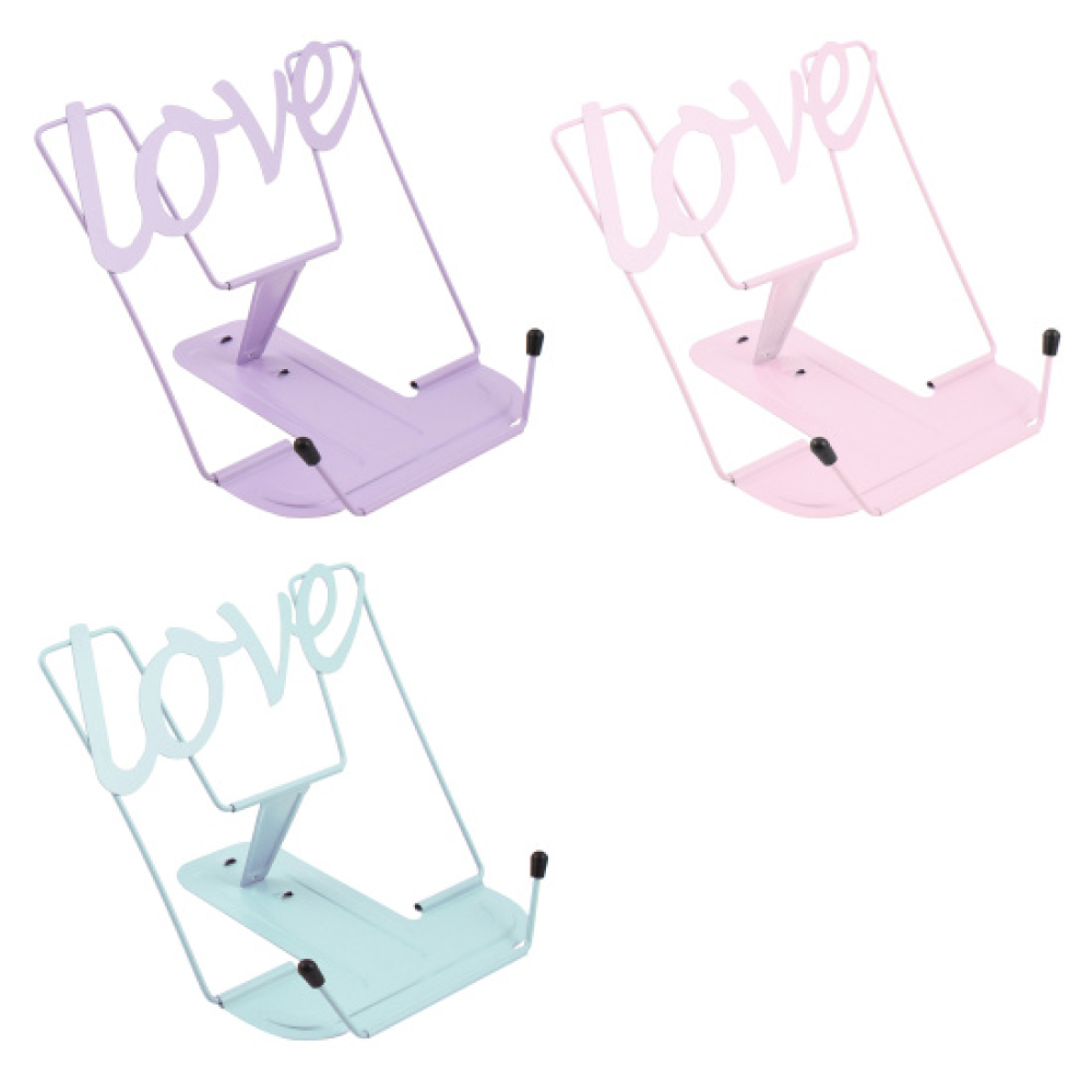 Подставка для книг "Love", металл, ассорти