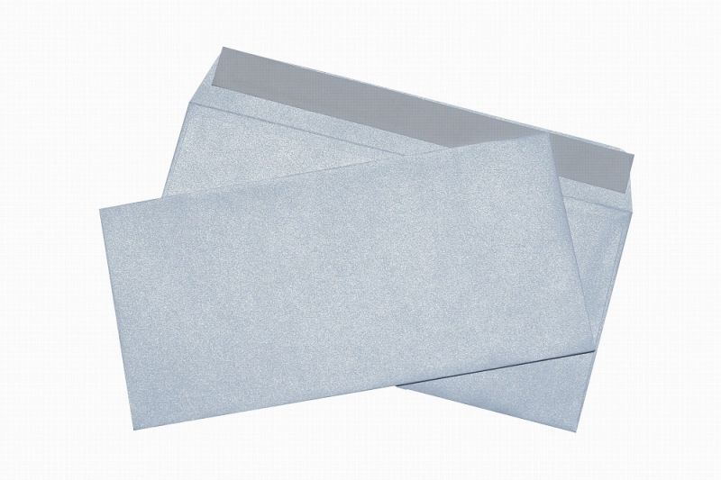 Конверт самоклеящийся "Coctail" с отрывной лентой, dl, 1 шт, белый металлик