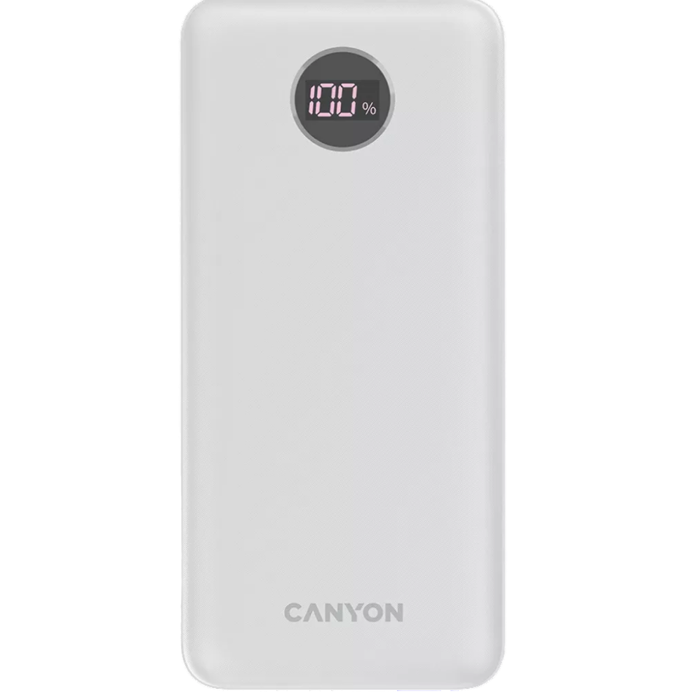 Внешний аккумулятор CANYON "PB-2002", 20000mAh, белый