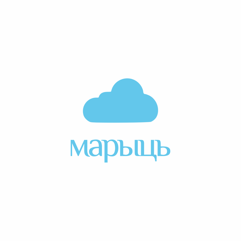 Футболка унисекс "Марыць", M-L, хлопок, белый, голубой