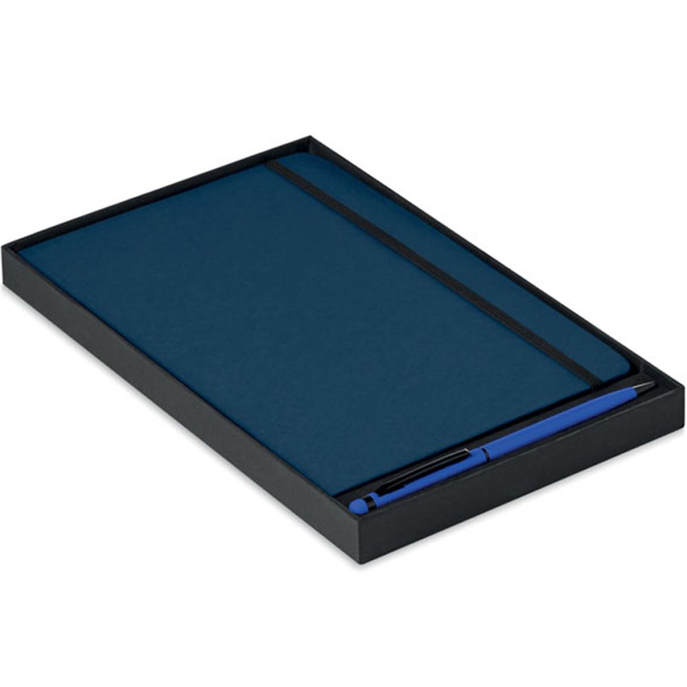 Набор блокнот A5+ручка шариковая автоматическая со стилусом "Neilo Set", синий - 3