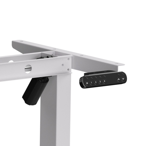 Каркас стола с электроприводом одномоторный AOKE, Well Desk BASIC, белый (AK-LCSM01ST-M60) - 4