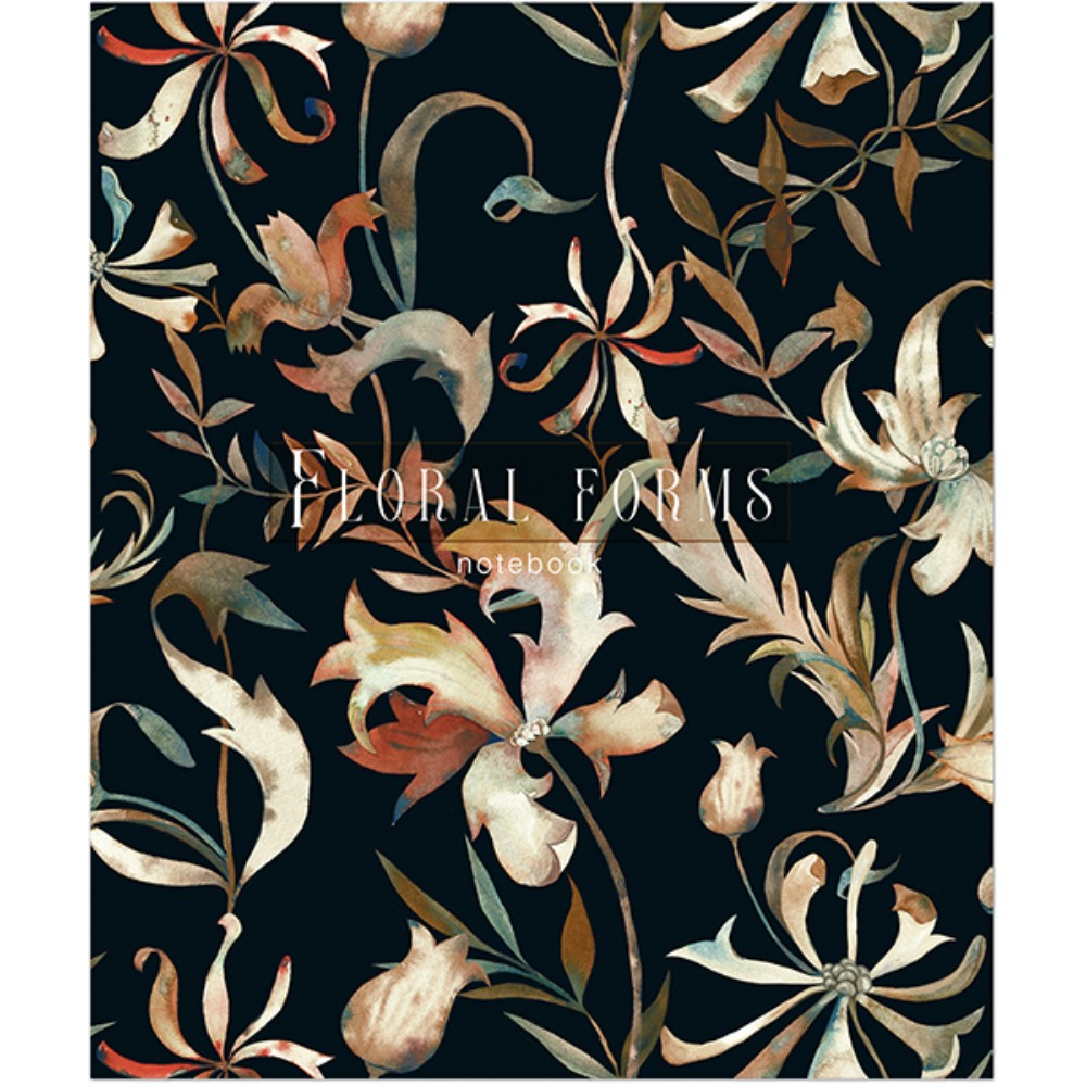 Тетрадь "Floral Forms", А5, 48 листов, клетка, ассорти  - 5 Тетрадь "Floral Forms", А5, 48 листов, клетка, ассорти  - 5